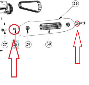 Kit Trasmissione per Robot Piscina Mono Spazzola Maytronics Dolphin Poolstyle AG - Plus - Advance / SX 10 - 20 / SM 10 - 20 / Mini Kart / E 10 – E 20 - E 25 / S 50 - S 100 / ZFun / Liberty 200 – 300 – 400 / My Zefiro Plus / Kitmono