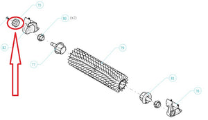 Ingranaggio Spazzola Anteriore Attiva Robot Piscina Maytronics Dolphin E 30 - E 35 - E 40 - E 50 - E 60 / Z1b - Z2c - Z3i / Poolstyle 30 – 35 – 35i – 40 – 50 – 60 / Zenit 55 – 60 – 70 / M 550 - M 600 – M 700 / 9983123