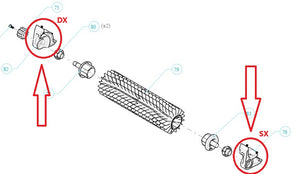 Braccetto Destro / Sinistro Spazzola Anteriore Attiva Robot Piscina Maytronics Dolphin Poolstyle 30 – 35 – 35i – 40 – 50 - 60 / E 30 – E 35 – E 35I – E 40 – E 50 – E 60 / Zenit 55 - 60 - 70 / M 550 – M 600 – M 700 / 9983116 - 9983117