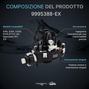 Box Motore con Centralina per Robot Piscina Maytronics Dolphin Poolstyle 40i - 50i / E40i - E50i / SM 40 / SX 40 / Mr 40 / Z3i / SL 300i / S 300 - S 300i / Wolly 40 / Blue Maxi 40 / 99953058-EX