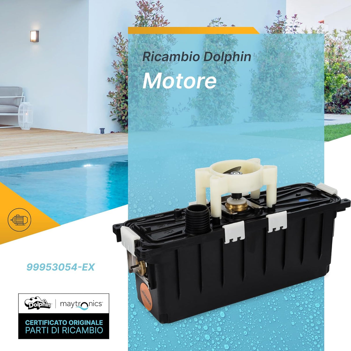 Box Motore con Centralina Robot Piscina Maytronics Dolphin Pro X1 / Wave 80 / Kaptur 400 - 500 / PS 50 – PS 60 / Explorer Plus / Maxi Kart / Zefiro SF 50 – SF 60 / M 400 – M 500 / Pulit E 70 – E 80 – E 90 / Zenit 20 - 30 / 9995382-ASSY - 99953054-EX