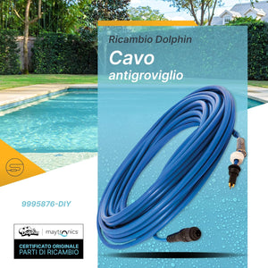 Cavo Galleggiante 18 Mt - 3 Pin con Swivel & Connettori Robot Piscina Maytronics Dolphin W20 / Edge 50 / Wave 75 / 9995876-DIY