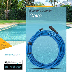 Cavo Galleggiante 12 Mt - 2 Pin con Connettori Robot Piscina Maytronics Poolstyle AG / RW 100 / E 10 / SM 10 / Mr 10 / Run 10 / SX 10 / S 50 / 99958902-DIY