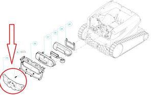 Polistirolo Frontale per Robot Piscina Maytronics Dolphin Dolphin E 60 / Poolstyle 60 / Pro X90i / Wave 90i / C 90i / Explorer E 70 / Zenit 55 - 60 - 70 / M 550 – M 600 - M 700 / 6250964