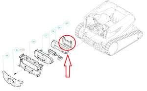 Copertura Galleggiante del Pannello Frontale per Robot Piscina Maytronics Dolphin E 60 / Poolstyle 60 / Pro X90i / Wave 90i / C 90i / Explorer E 70 / Zenit 55 - 60 - 70 /M 550 – M 600 - M 700 / 983295