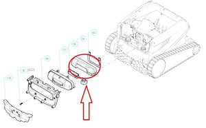 Galleggiante del Pannello Frontale per Robot Piscina Maytronics Dolphin E 60 / Poolstyle 60 / Pro X90i / Wave 90i / C 90i / Explorer E 70 / Zenit 55 - 60 - 70 /M 550 – M 600 - M 700 / 6250963