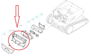 Pannello Trasparente Interno Frontale per Robot Piscina Maytronics Dolphin E 60 / Poolstyle 60 / Pro X90i / Wave 90i / C 90i / Explorer E 70 / Zenit 55 - 60 - 70 /M 550 – M 600 - M 700 / 99832911