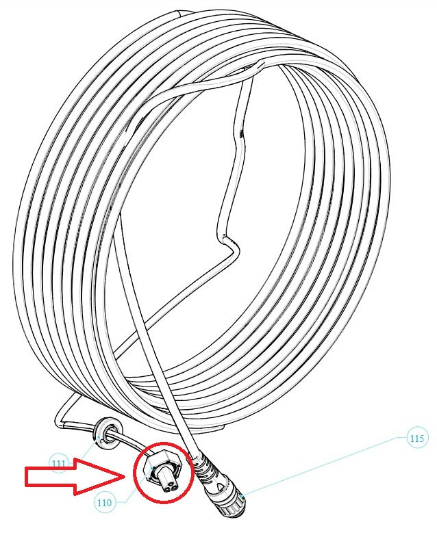 Kit Connessione Cavo / Motore per Robot Piscina Maytronics Dolphin Poolstyle AG – Plus – Advance - 30 – 35 – 35i - 40 - 50  / SX 30 - 40i / Mr 30 - 40i / SM 30 - 40i / E 10 – E 20 – E 25 – E 30 – E 35 – E 40 – E 50 / S 200 – S 300  / 9991271