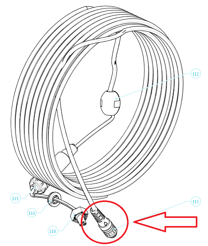 Connettore Amphenol di Collegamento tra Cavo Galleggiante & Alimentatore – Idoneo con Tutti i Modelli di Robot Maytronics Dolphin / 5000009