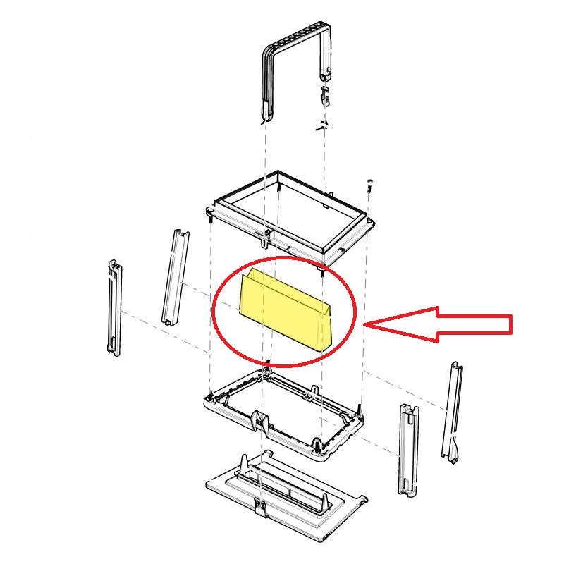 Membrana Anti Ritorno Sporco per Cestello Filtrante Robot Piscina Maytronics Dolphin Poolstyle 30 – 35 – 35i – 40 – 50 - 60 / E 30 – E 35 – E 35I – E 40 – E 50 – E 60 / Z1b - Z2c - Z3i / S 200 - S 300 / Zenit 55 - 60 - 70 / M 550 – M 600 – M 700 / 6350150