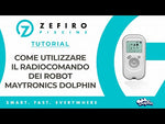 Video Kit Radiocomando con Funzioni FULL + Trasformatore di Alimentazione Digitale con Timer di Programmazione Settimanale / Ricevente Radiocomando & Bluetooth APP MYDOLPHIN per Robot Piscina Maytronics Dolphin Zenit20 - 30 / Kaptur 400 - 500 / Supreme M400 & M500